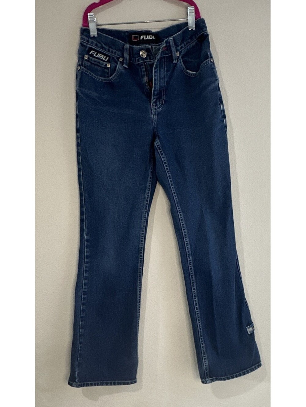 Vintage 90s Y2K FUBU Medium Wash Women’s Flare Jeans Size 5/6 EUC